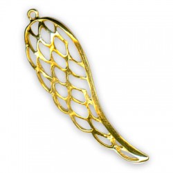 Brass Lucky Pendant Angel Wing 21.5x70mm