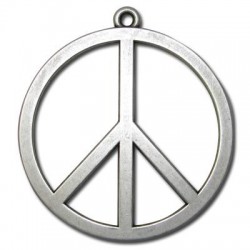 Zamak Pendant Peace Sign 58mm