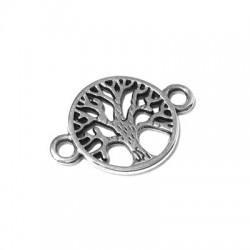 Zamak Connector Round Tree of Life 15mm