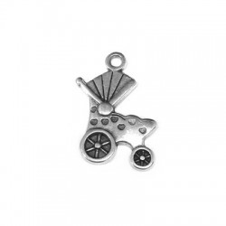 Zamak Charm Baby Stroller 13x16mm