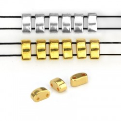 Zamak Bead Twin 3x6.4mm/3.6mm (Ø1mm)