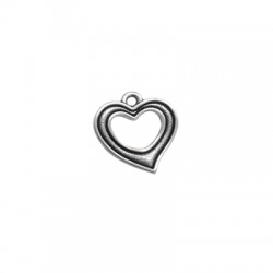 Μεταλλικό Ζάμακ Χυτό Μοτίφ Καρδιά Περίγραμμα 18x17mm