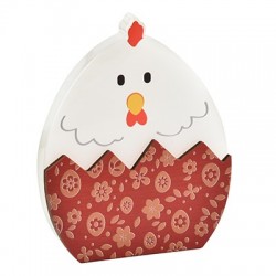 Wooden w/ Plexi Acrylic Deco Egg Chicken 72x86mm