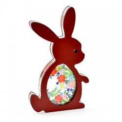 Wooden w/ Plexi Acrylic Deco Bunny 62x120mm