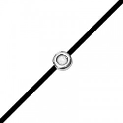 Zamak Slider Bead Flatened 8mm (Ø 1.3mm)