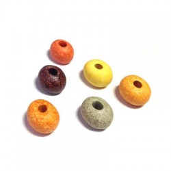 Ceramic Stonewashed Bead 12mm (Ø 4mm)