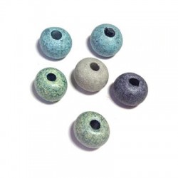 Ceramic Stonewashed Bead 12mm (Ø 4mm)
