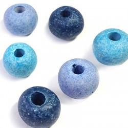 Ceramic Stonewashed Bead 20mm (Ø 5mm)