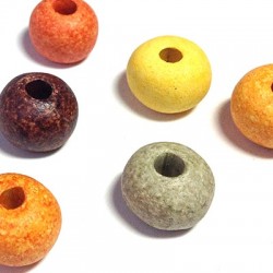 Ceramic Stonewashed Bead 20mm (Ø 5mm)