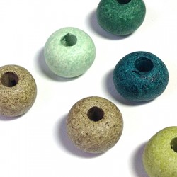 Perla in Ceramica Grezza Dipinta a Freddo 20mm (Ø4.5mm)