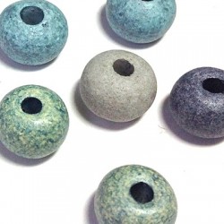 Ceramic Stonewashed Bead 20mm (Ø 5mm)