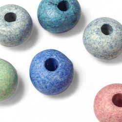 Ceramic Stonewashed Bead 20mm (Ø 5mm)