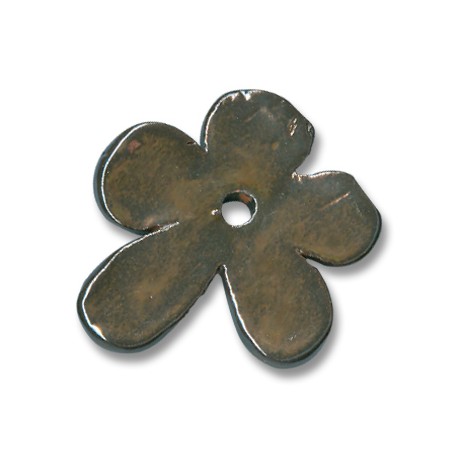 Ceramic Pendant Flower w/ Enamel 50mm (Ø4.5mm)