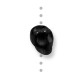 Enameled Ceramic Bead Skull 12mm