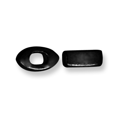 Enamel Ceramic Slider Eye for Regaliz Leather 10mm (Ø 11x8mm)