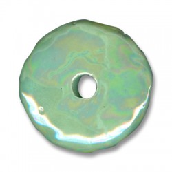 Ceramic Bead Disk w/ Enamel 45mm (Ø8mm)