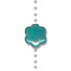 Enameled Ceramic Slider Flower 16mm Ø2.5mm