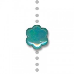 Ceramic Slider Flower w/ Enamel 16mm (Ø2.5mm)