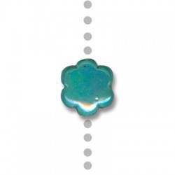 Enameled Ceramic Slider Flower 16mm Ø2.5mm