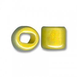 Enamel-Glazed One Color Ceramic Slider Round for Regaliz Leather 15mm (Ø 11x8mm)