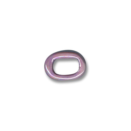 Enamel-Glazed One Color Ceramic Slider Oval for Regaliz Leather 5mm (Ø 11x8mm)