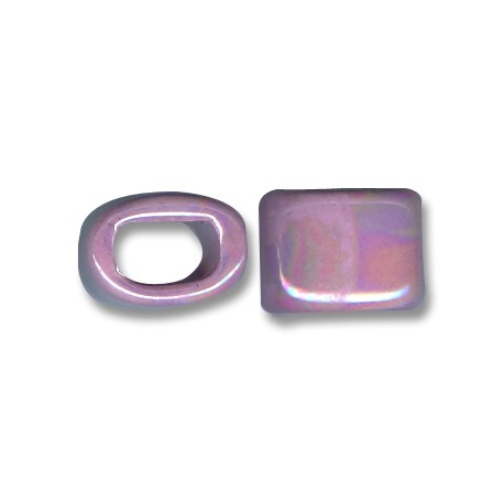 Passante Ovale per Cuoio Regaliz in Ceramica Smaltata 15mm (Ø 11x8mm)