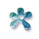 Enameled Ceramic Flower 30mm