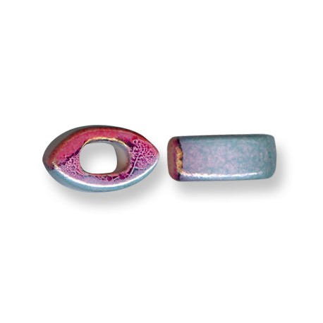 Distanziatore Ovale per Cuoio Regaliz in Ceramica Smaltata 10mm (Ø 11x8mm)