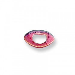 Enamel-Glazed One Color Ceramic Slider Eye for Regaliz Leather 5mm (Ø 11x8mm)