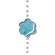 Enameled Ceramic Slider Flower 16mm Ø2.5mm