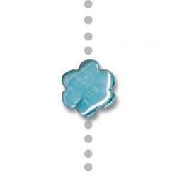 Enameled Ceramic Slider Flower 16mm Ø2.5mm