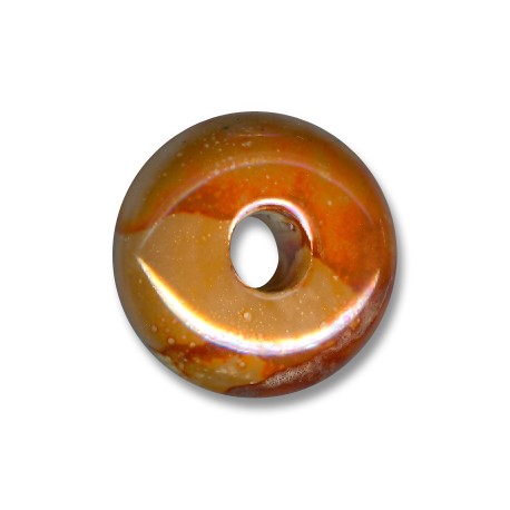 Ceramic Bead Round Oval w/ Enamel 33mm (Ø8.5mm)