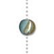 Perle Céramique Émaillée Aplatie 15mm (Ø 3mm)