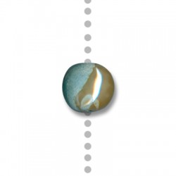 Perle Céramique Émaillée Aplatie 15mm (Ø 3mm)