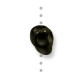 Enameled Ceramic Bead Skull 12mm