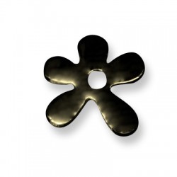 Enameled Ceramic Pendant Flower 30mm