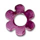 Enamel-Glazed Multi Color Ceramic Pendant Round Flower 42mm (Ø 16mm)