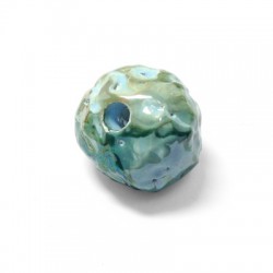 Perla Irregolare in Ceramica Smaltata 25mm (Ø 6mm)