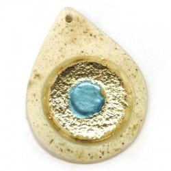 Enamel Cearmic Pendant Drop with Eye 48x67mm 