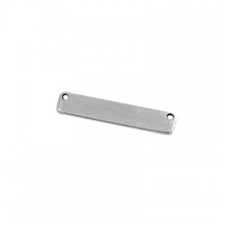 Zamak Cast Tag 39x8mm w/ 2 holes (Ø 1.8mm)