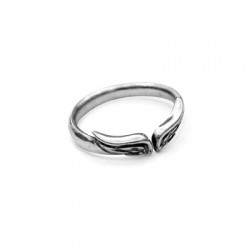 Pewter Ring Angel Wings 23x5mm