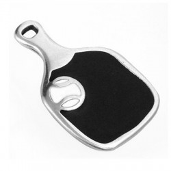 Metal Zamak Cast Pendant Racket with Enamel 20x32mm