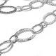 Catena in Ottone Ovale Martellata a 3 Anelli da 42,29 e 19mm