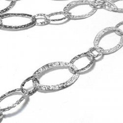 Brass Cable Chain Oval 3 Rings 42mm 29mm 19mm