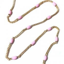 Enameled Brass Saturn Chain Tube 2x4mm