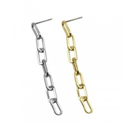 Brass Earring w/ Chain 5x54mm