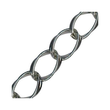 Aluminium Chain Oval Twisted 30x25mm