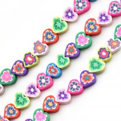 Mosaic Slider Heart Flower10mm (40pcs/string)