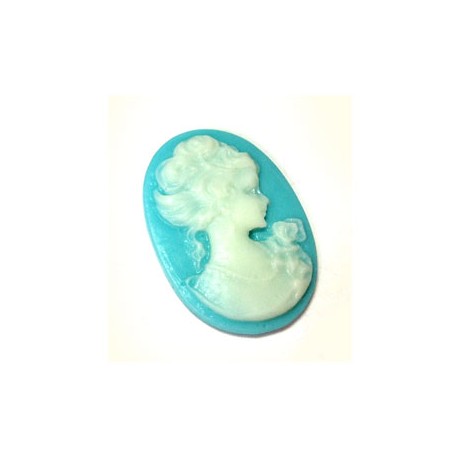 Resin Cameo Lady 22x31mm