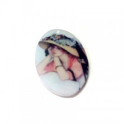 Resin Flatback Oval 29x39mm